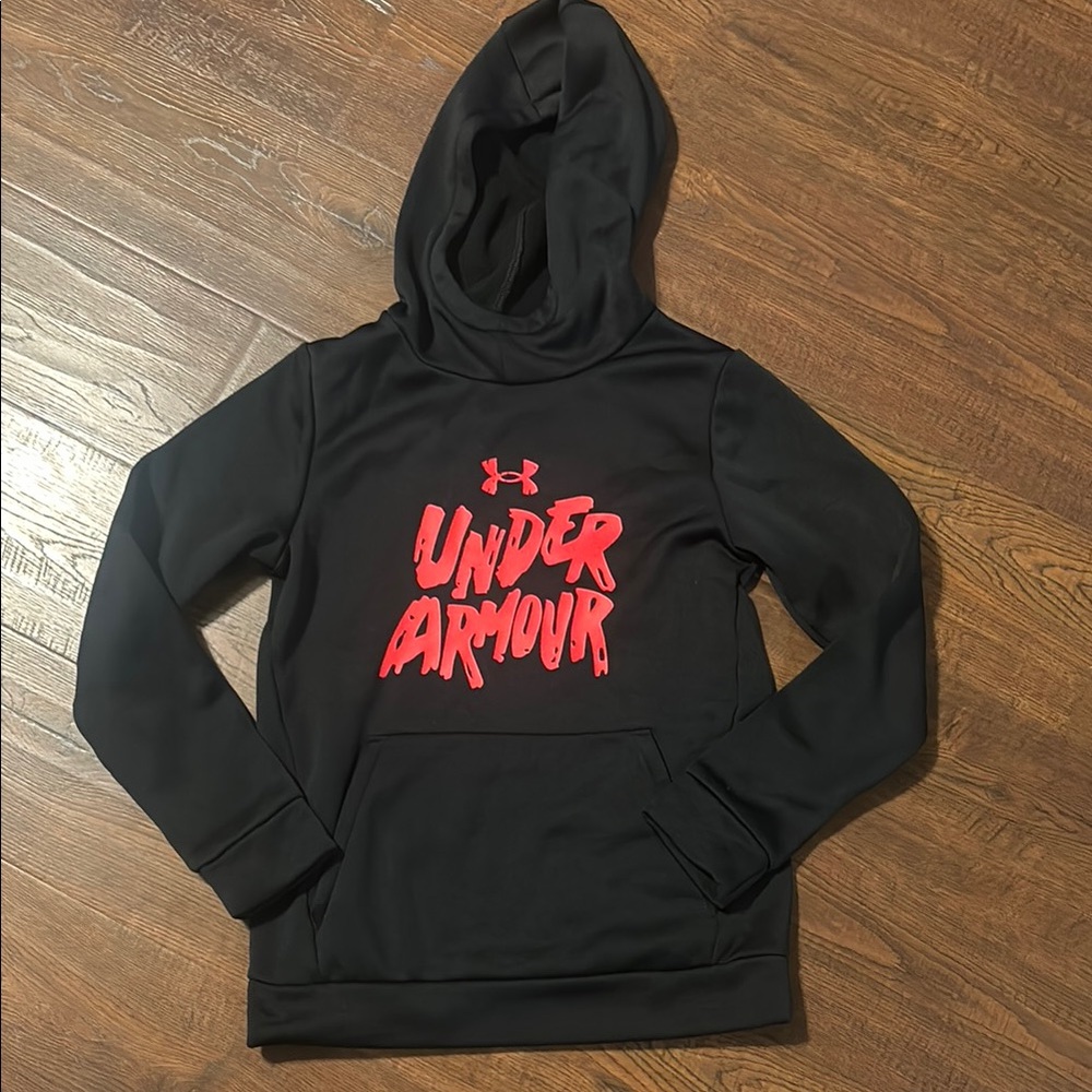 Under Armour Black Hoodie with Red Logo